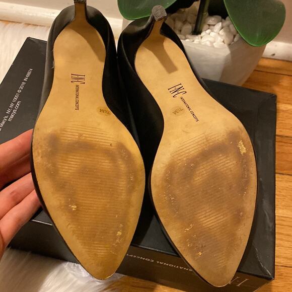 INC International Concepts Zitah Pumps Black Leather 7.5M - Picture 8 of 10